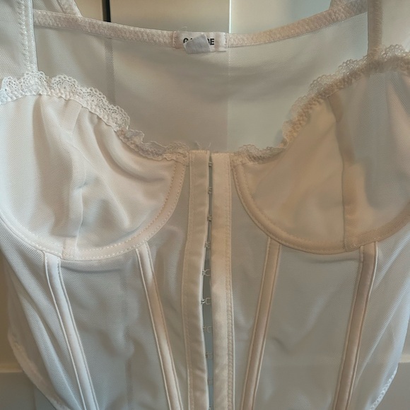 Garage White Corset Top - Picture 3 of 4